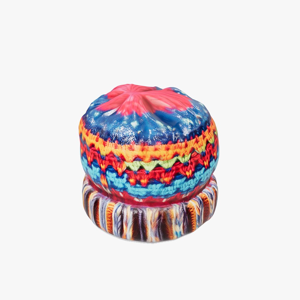 Colorful Knitted Beanie model pack